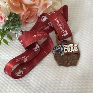 Crawlin' Crab Finisher Medal with Red Lanyard